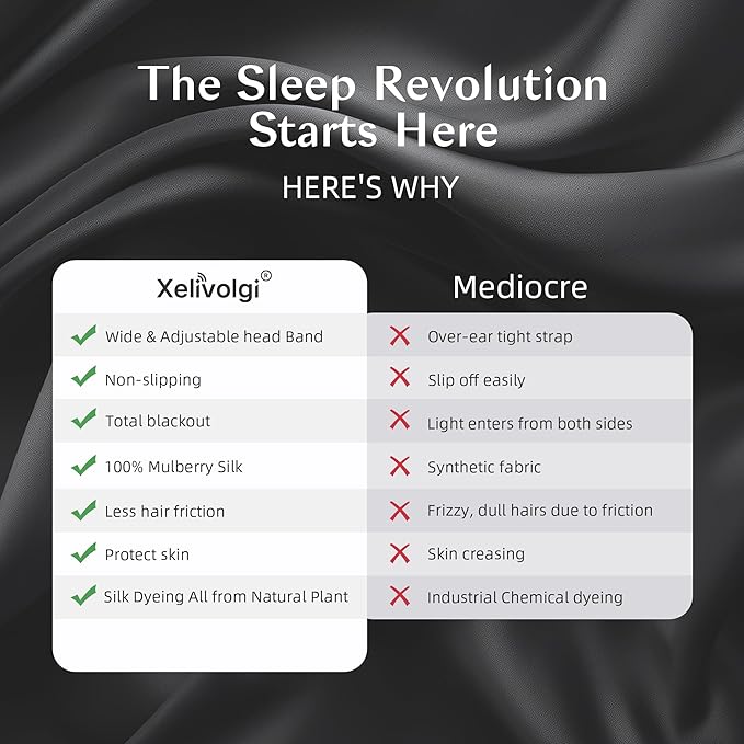 Silk Sleep Mask for Women and Men, Side Sleeper, 22 Momme Pure Mulberry Silk - Image 7
