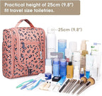 Narwey Small Hanging Cheetah Toiletry Bag Women Travel Makeup Bag Organizer - Image 5
