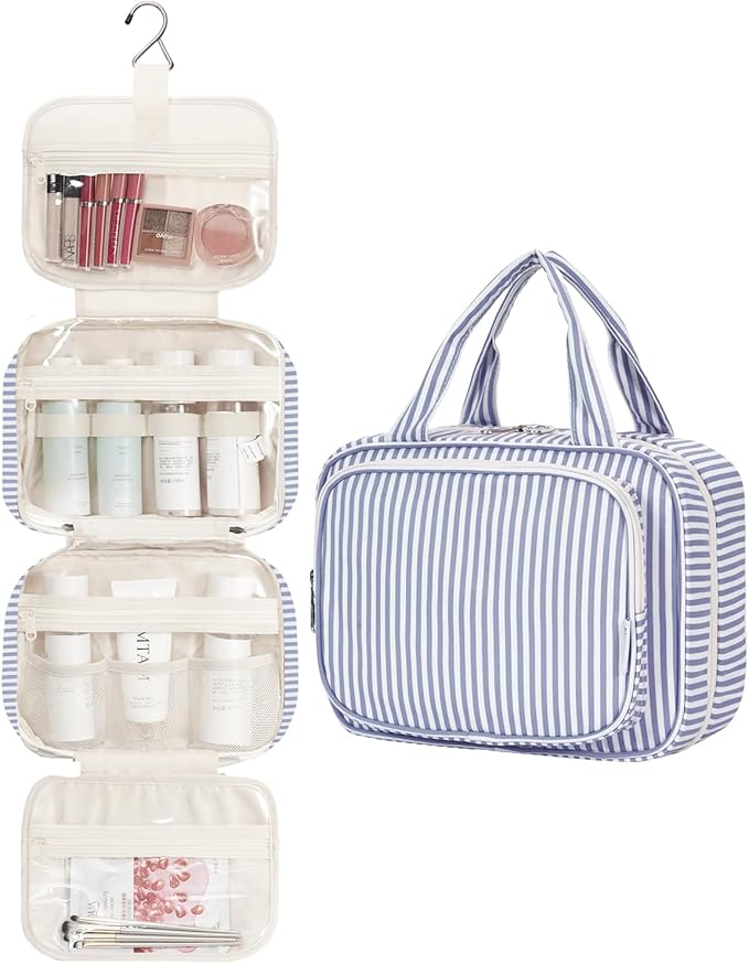 Narwey Striped Hanging Toiletry Bag - Image 2