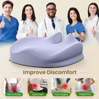 Benazcap Large Seat Cushion for Office Chair Memory Foam Coccyx Pain Relief - Image 4