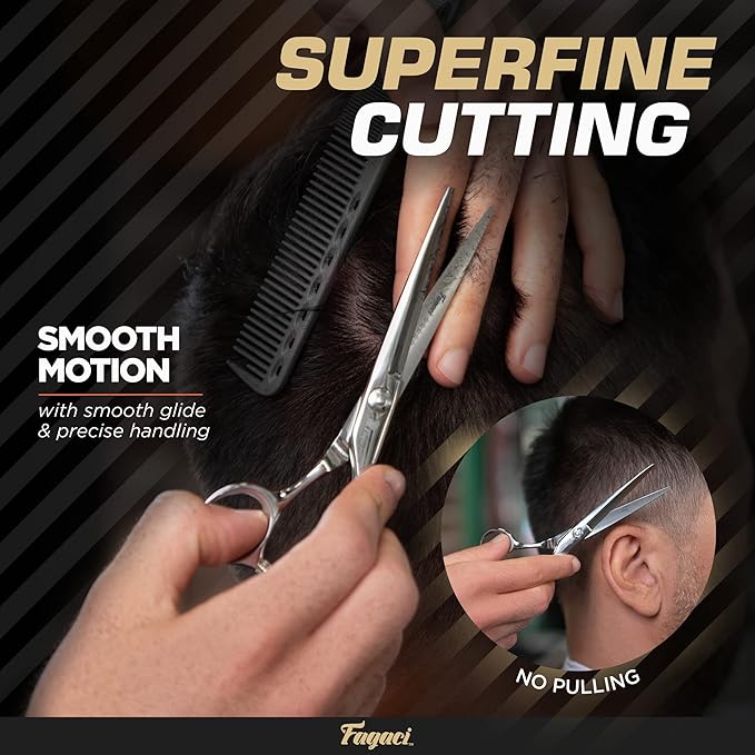 Fagaci Professional Hair Clippers & Hair Scissors with Extremely Fine Cutting, Hair Cutting Scissors Professional, Cordless Hair Clippers Set, Hair Shears, Barber Clippers Hair Cutting Shears