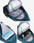 WATERFLY Crossbody Sling Backpack Sling Bag Travel Hiking Chest Bag Daypack - Image 5