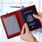 TIGARI Passport Holder for Travel Women Men, PU Leather Passport Wallet Cover - Image 5