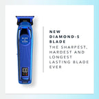 Blade & Stone Professional Hair Trimmer for Men PT301 | Diamond-S Blade | Micro-Gap Tech | 7200 RPM Durable Motor, All-Metal, Cordless Hair Trimmer - Big Blue