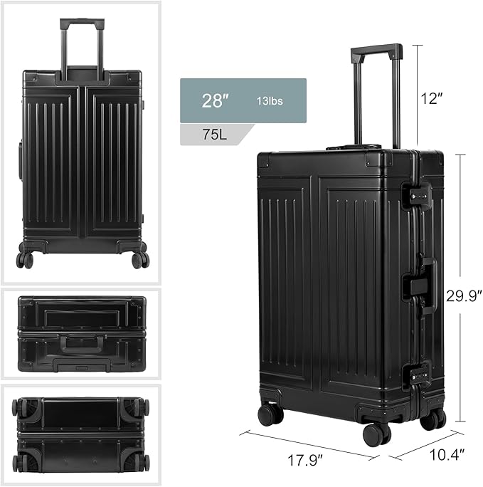 All Aluminum Carry On Luggage，Cut from Whole Aluminum Sheet，22x14x9 Airline - Image 6