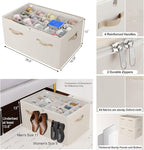 Shoe Organizer for Closet 2 Pack, Foldable Shoe Box - Image 2