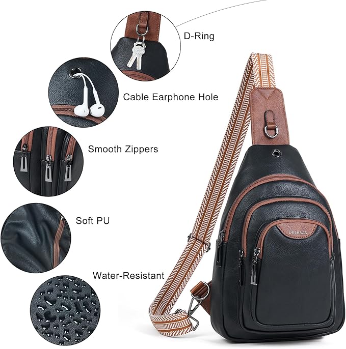 Crossbody Sling Bag for Women Men Anti Theft Cross Body Fanny Pack Belt Bag - Image 6