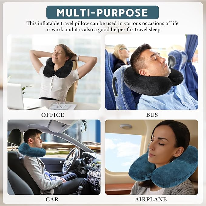 Sintuff 2 Pack Inflatable Travel Pillow - Image 7