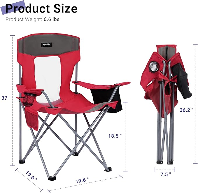Camping Folding Chair Outdoor Lawn Portable Lightweight Camp Folding Chairs - Image 3
