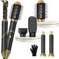 5 in ONE Blow Dryer Brush, Curling Wand Hair Styling Tools Set, Ionic Hot Air Hair Dryer, Massage Oval Hair Dryer, Left&Right Hair Curlers 100-120V