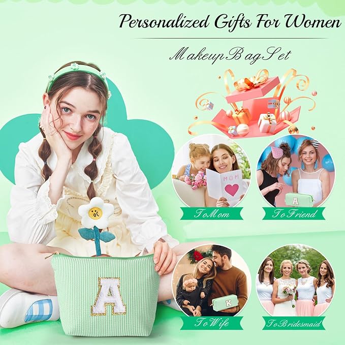 YOOLIFE Personalized Gifts for Women, Travel Makeup Bag Cosmetic Bag Skin Care - Image 5
