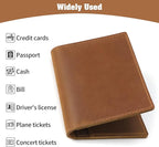 Jack&Chris Leather Passport Holder, Handmade Passport cover, Travel Wallet - Image 5