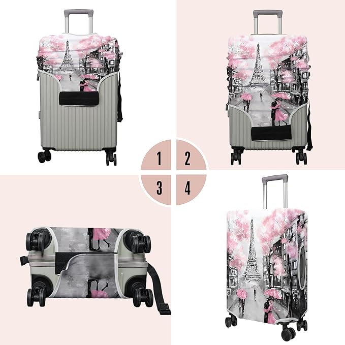 Travel Luggage Cover Suitcase Protector Fits 18-32 Inch Wheel Covers - Image 3