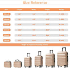 Merax Luggage Set 6 Piece, Hardshell ABS Suitcases - Image 3