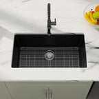 Dcolora 33 Inch Granite Composite Kitchen Sink, Round Corner - Image 3