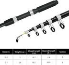 Fishing Pole Combo Set 6.9ft 2PCS Telescopic Fishing Rod and Reel Combo - Image 5