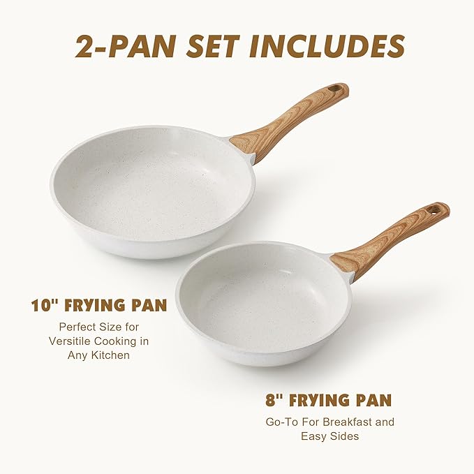SENSARTE Nonstick Frying Pan Skillets, Healthy Cookware Chef's Pan, Free of - Image 2