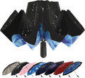 Compact Inverted Travel Umbrella, Automatic Open Close, 9-Rib 46 Inch Windproof by ZDSSM