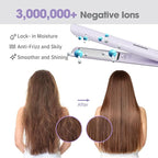 Quico Hair Straightener, 110-240V Global Travel Hair Straighteners for women, 15s Fast Heating, Professional Negative Ion Flat Iron, Temp Memory, 320℉-450℉, Auto-Off, with Glove and Clips, Gift, Lilac