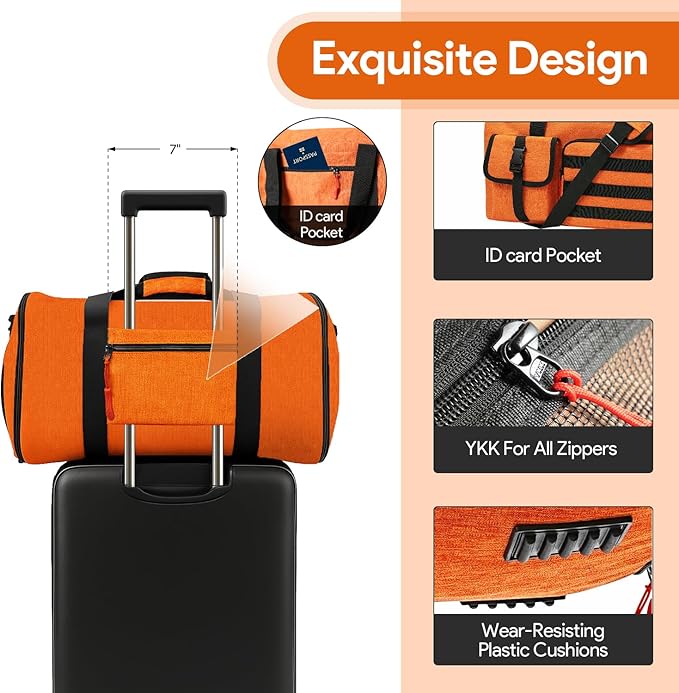 Garment Duffle Bags for Travel, HOMQUIET Convertible Garment Duffel Bag - Image 5