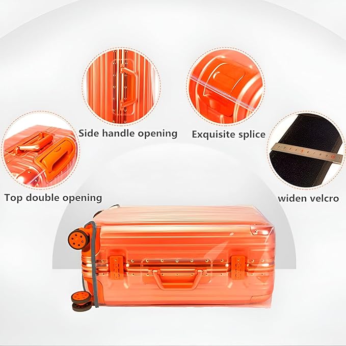 3 PCS Luggage Covers for Suitcase TSA Approved, 20/24/28 Inch Full Clear - Image 5