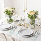 Matte Green Silver Silverware Set, 20-Piece Stainless Steel Flatware Set - Image 6
