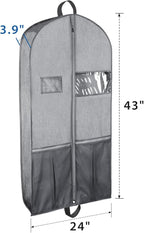 Zilink Heavy Duty Garment Bags for Travel 43”Suit Bags for Hanging Clothes - Image 2