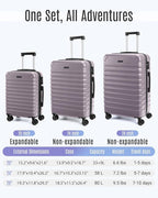 LIGHT FLIGHT Luggage Sets, 3 Piece Durable Suitcase Set - Image 7