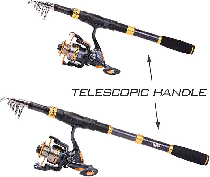 Sougayilang Fishing Rod Reel Combos Carbon Fiber Telescopic Fishing pole - Image 8