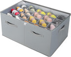 Shoe Organizer for Closet, Foldable Shoe Box by TOPIAHOME
