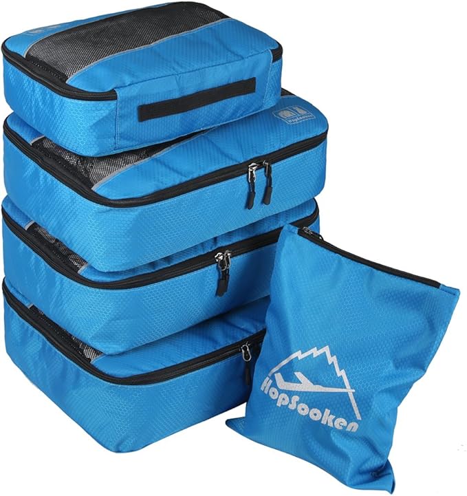 5 Set Packing Cubes for Travel Large Suitcase Luggage Organizer Bags Travel by HOPSOOKEN