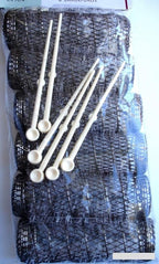 2 Pack HAIR STYLING BRUSH ROLLERS & PINS Hair Curlers 7/8" x 3" Bristles (12 Rollers)