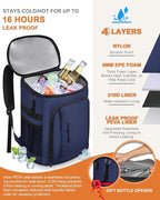 Capolo 36/45 Cans Cooler Backpack Insulated Waterproof - Image 4