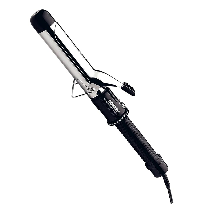 Conair Instant Heat 1¼-Inch Curling Iron,1¼-Inch Barrel Produces Loose Curls,Hair Curler for Medium and Long Hair,25 Heat Settings,Black,(Pack of 3)