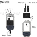 Gerber Gear Driver Keychain 5-in-1 Multitool, Clips to Pocket or Keychain - Image 2