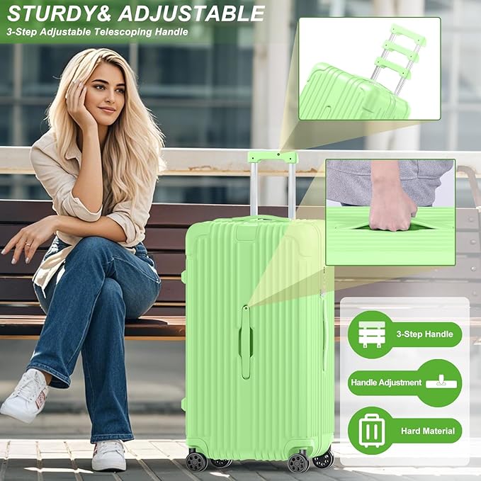 Krute Luggage Sets 2 Pieces PC+ABS Hardshell Suitcase - Image 5