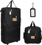 Foldable Travel Bag with Wheels, Extendable Tote Bag, Roller Expandable Luggage by kooldaiwangwang