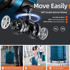 SHOWKOO Luggage Sets Expandable PC+ABS Durable Suitcase Sets Double Wheels TSA - Image 3