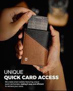 Jenoss Smart Wallet For Men: Full Grain Leather, Handcrafted, Slide Metal Pop - Image 4