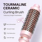 Wavytalk 5 in 1 Curling Iron,Curling Wand Set with Curling Brush and 4 Interchangeable Ceramic Curling Wand(0.5”-1.25”),Instant Heat Up,Include Heat Protective Glove & 2 Clips (Pink) (Pack of 2)