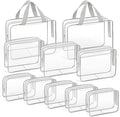 TISRATOK 10 PCS Clear Travel Makeup Toiletry Bag, Plastic PVC Cosmetic TSA by TISRATOK