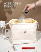 Girl Gift Ideas, Initial Double Layer Cosmetic Bag - Image 3