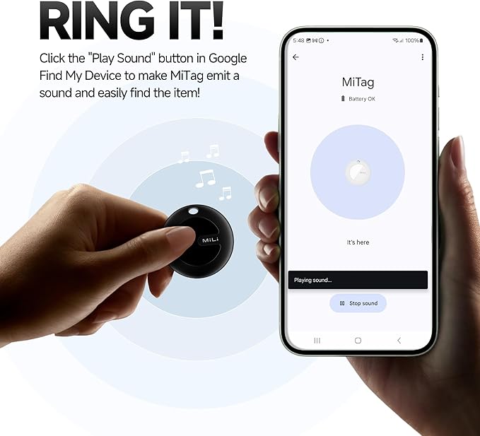 MiLi MiTag Bluetooth Tracker for Android, Google Certified Key Finder/Luggage - Image 4