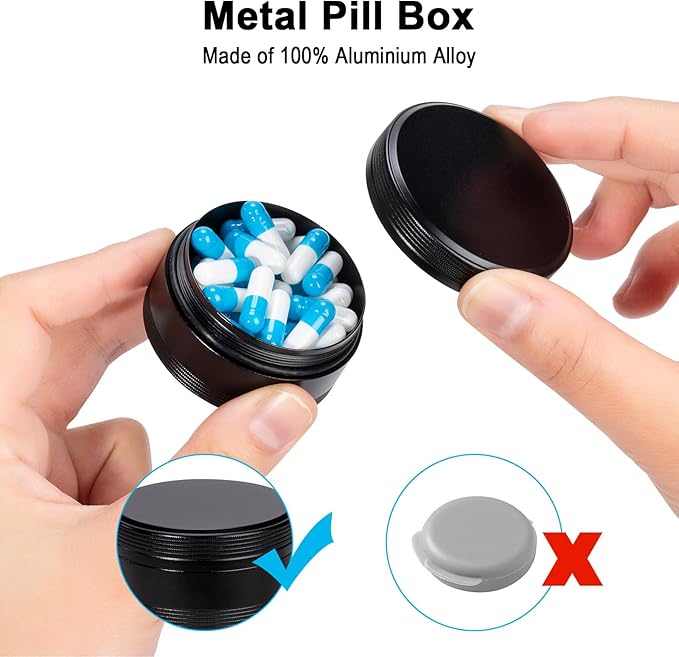 Portable Pill Box Metal Pill Case - Image 6