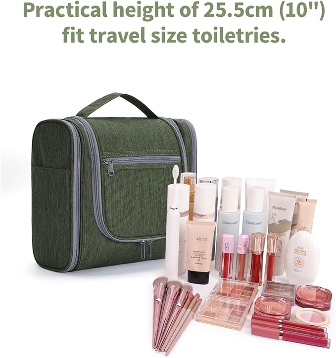 Narwey Hanging Toiletry Bag for Women Travel Makeup Bag Organizer Toiletries - Image 4