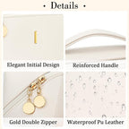 Birthday Gifts for Women Teen Girl, Personalized Initial Makeup Organizer Bag - Image 4