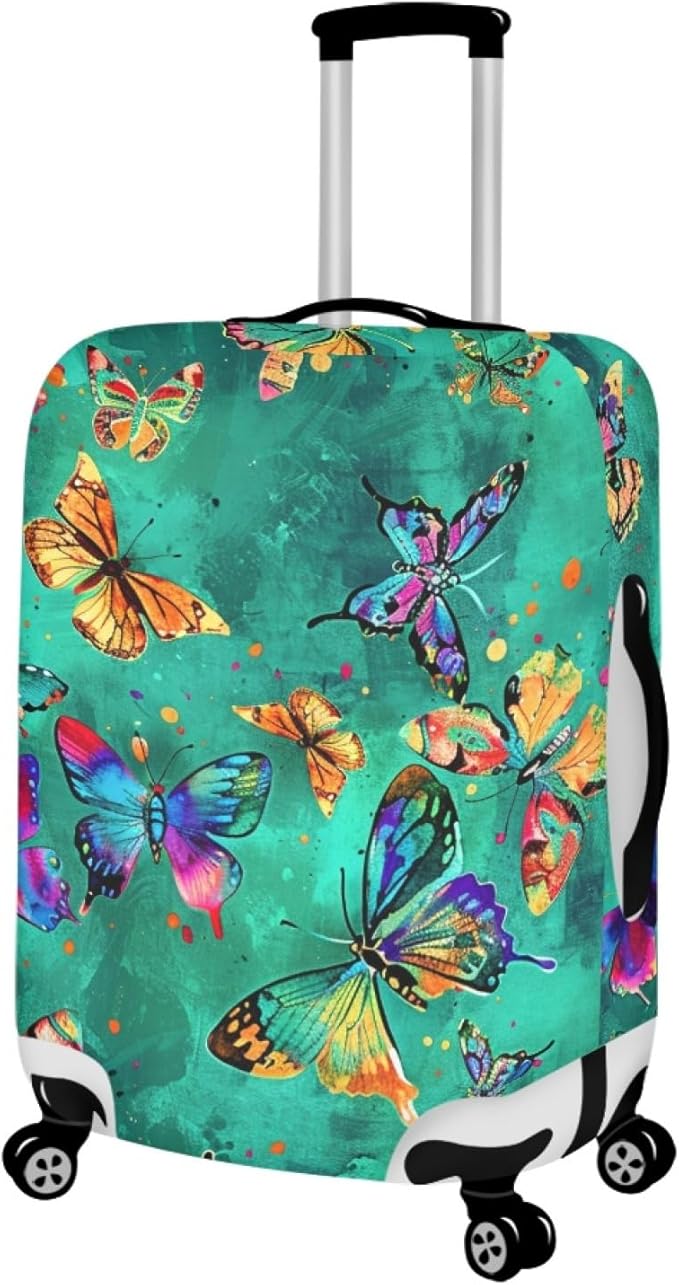Butterflies Print Baggage Covers - Image 2