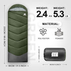 Sleeping Bags for Adults Cold Weather, Waterproof, Lightweight Sleeping Bag for - Image 2