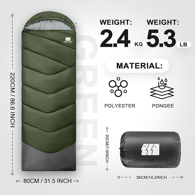 Sleeping Bags for Adults Cold Weather, Waterproof, Lightweight Sleeping Bag for - Image 2