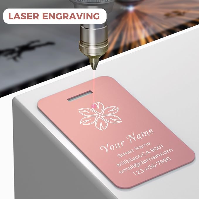 Personalized Luggage Tags, Custom Luggage Tags 4 Pack TSA Approved Double Sided - Image 3